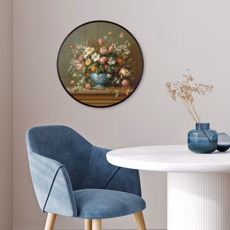 Vaas - Pastel - Kleuren - Bloemen Fotolijst rond zonder passe partout klein -sfeer2