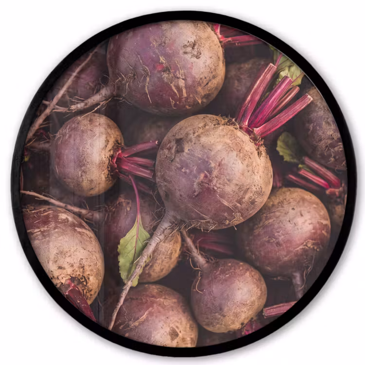 Photo Frame Round - Vegetable - Red - Natural - Groente - Rood - Natuur Fotolijst rond zonder passe partout klein