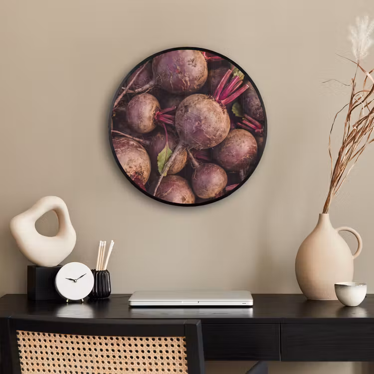 Photo Frame Round - Vegetable - Red - Natural - Groente - Rood - Natuur Fotolijst rond zonder passe partout klein