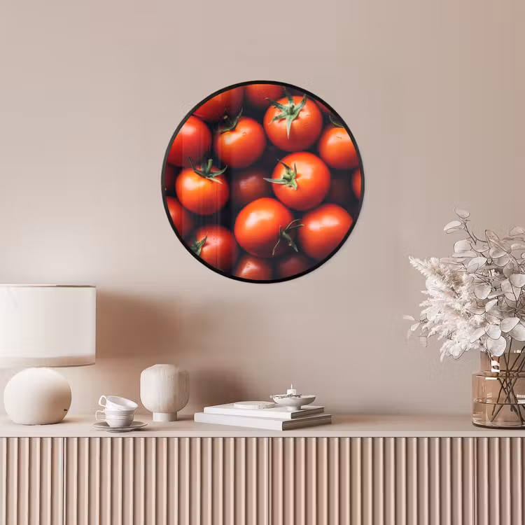 Groente - Rood - Tomaten Fotolijst rond zonder passe partout klein -sfeer3