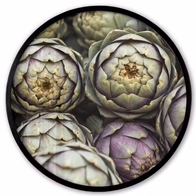Photo Frame Round - Vegetables - Fresh - Food - Groenten - Vers - Eten Fotolijst rond zonder passe partout klein