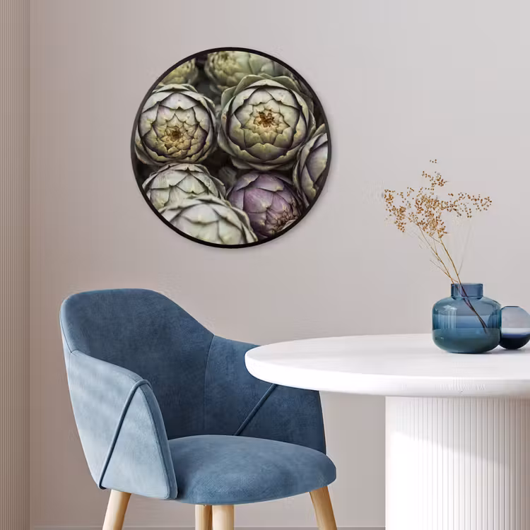 Photo Frame Round - Vegetables - Fresh - Food - Groenten - Vers - Eten Fotolijst rond zonder passe partout klein