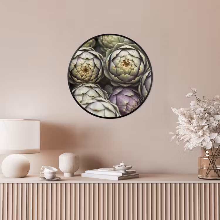Photo Frame Round - Vegetables - Fresh - Food - Groenten - Vers - Eten Fotolijst rond zonder passe partout klein