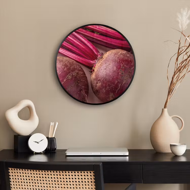 Photo Frame Round - Vegetables - Red - Fresh - Groente - Rood - Vers Fotolijst rond zonder passe partout klein