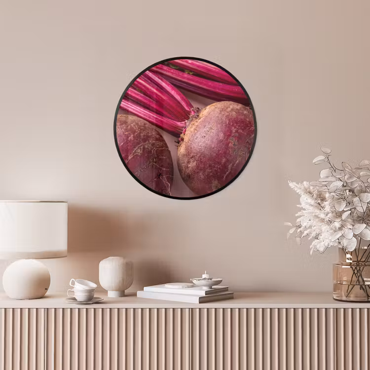 Photo Frame Round - Vegetables - Red - Fresh - Groente - Rood - Vers Fotolijst rond zonder passe partout klein