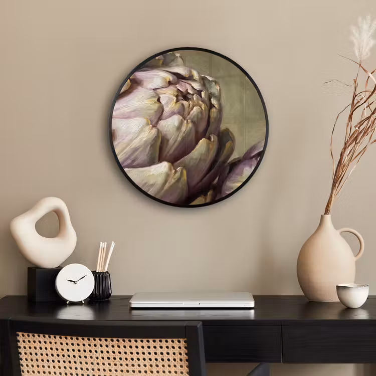 Photo Frame Round - Vegetables - Still Life - Painting - Groente - Stilleven - Schilderij Fotolijst rond zonder passe partout klein