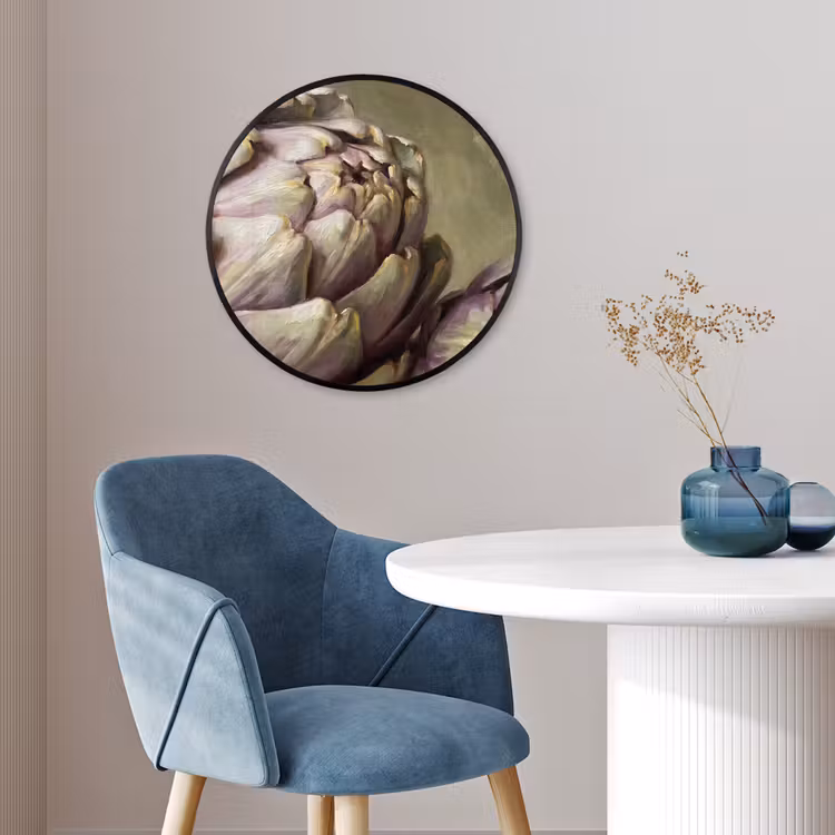 Photo Frame Round - Vegetables - Still Life - Painting - Groente - Stilleven - Schilderij Fotolijst rond zonder passe partout klein