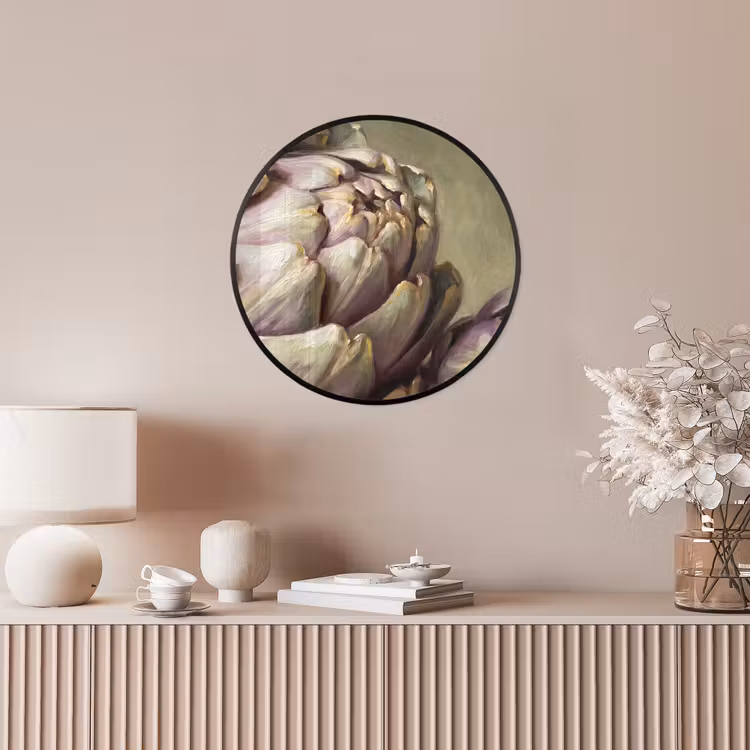 Photo Frame Round - Vegetables - Still Life - Painting - Groente - Stilleven - Schilderij Fotolijst rond zonder passe partout klein