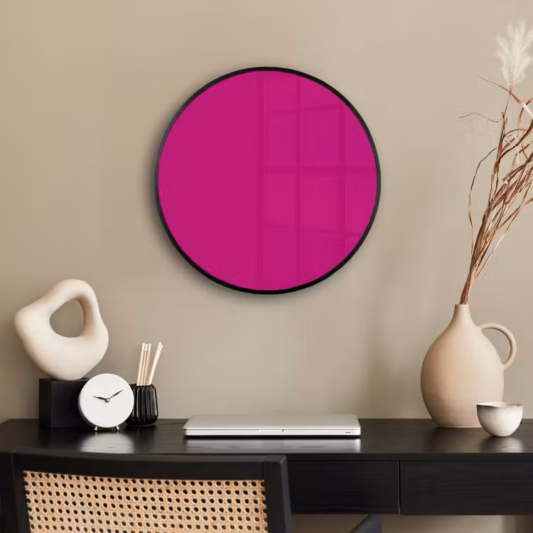 Velvet - Magenta - Roze Fotolijst rond zonder passe partout klein 856 -sfeer1