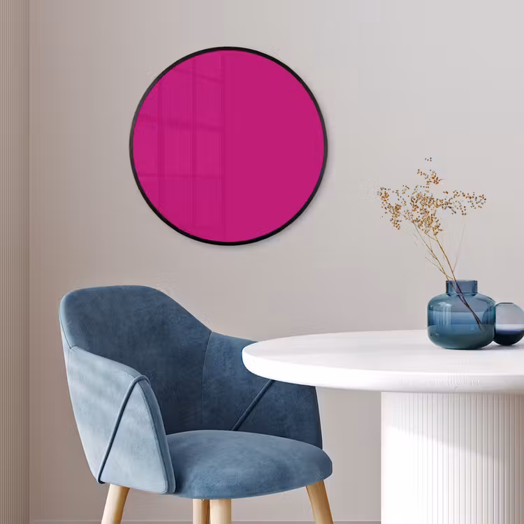 Velvet - Magenta - Roze Fotolijst rond zonder passe partout klein 856 -sfeer2