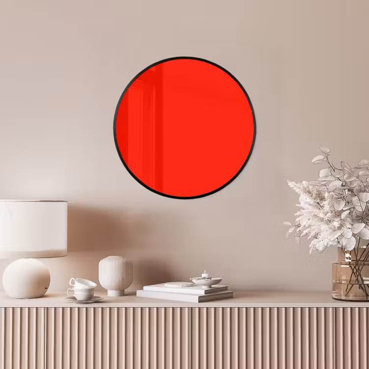Vibrant - Vermilion - Rood Fotolijst rond zonder passe partout klein 856 -sfeer3