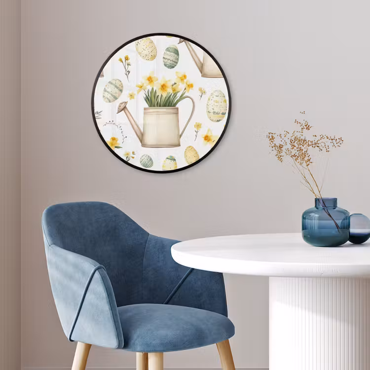 Gieter - Bloemen - Eieren Fotolijst rond zonder passe partout klein -sfeer2