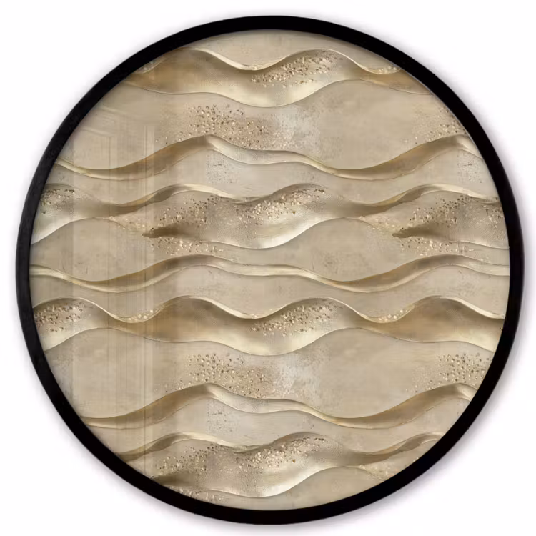 Golven - Patroon - Goud Fotolijst rond zonder passe partout klein 856 -3d
