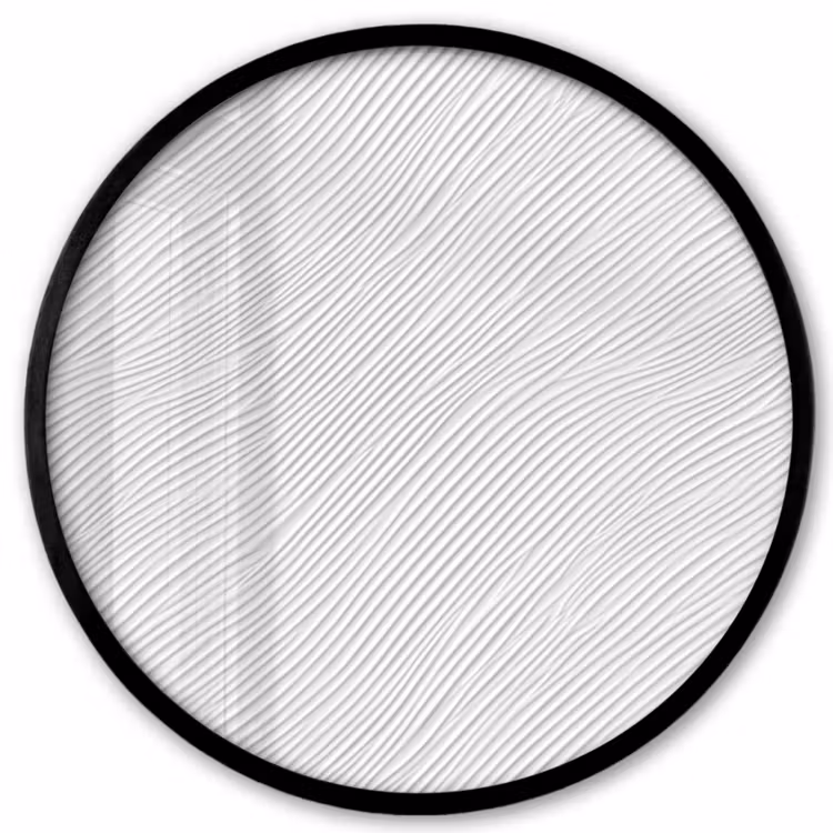 Golven - Ribbels - Wit Fotolijst rond zonder passe partout klein 856 -3d