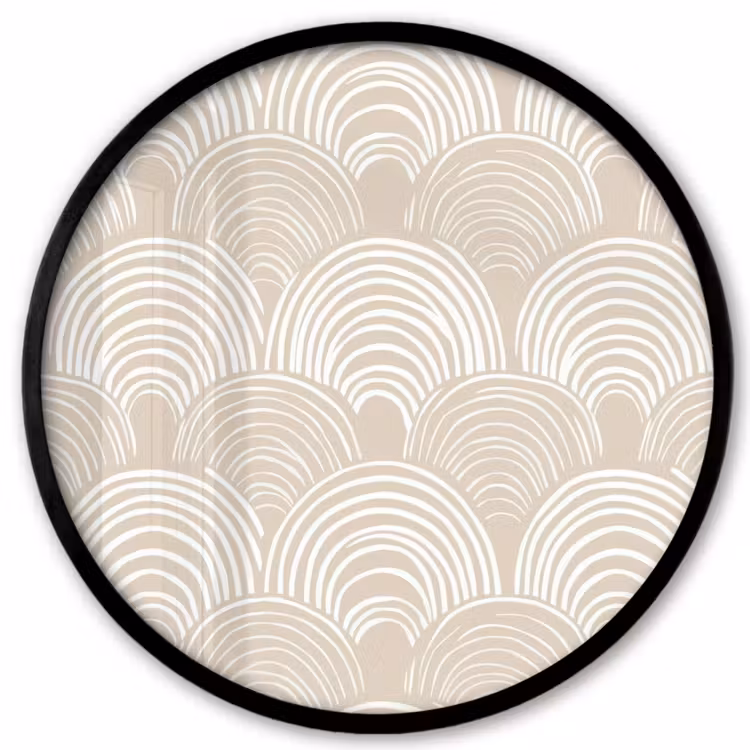 Golven - Structuur - Beige Fotolijst rond zonder passe partout klein 856 -3d
