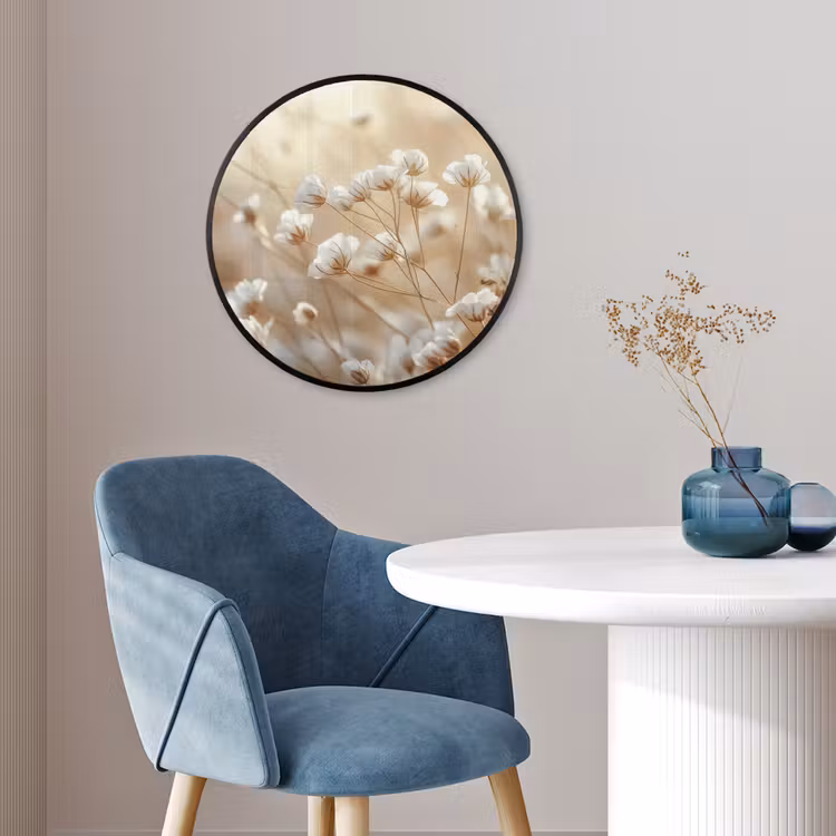 Wilde - Bloemen - Wit Fotolijst rond zonder passe partout klein -sfeer2