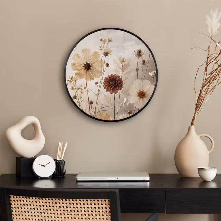 Wilde bloemen - Botanisch - Vintage - Natuur - Rustiek Fotolijst rond zonder passe partout klein -sfeer1