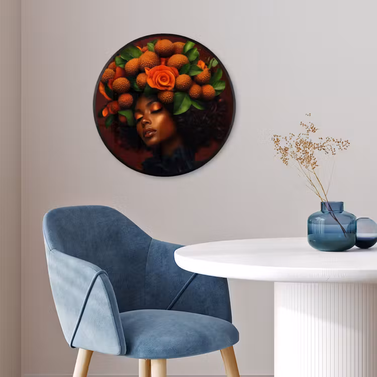 Vrouw - lychee - exotisch Fotolijst rond zonder passe partout klein -sfeer2