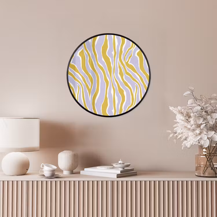 Zebra - Modern - Meerkleurig Fotolijst rond zonder passe partout klein 856 -sfeer3