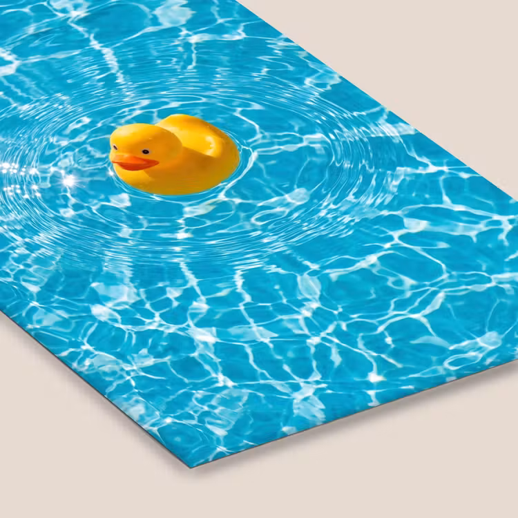 Badeend - Dobberen - Blauw fotolijst zwart zonder passe partout klein -zsfeer6