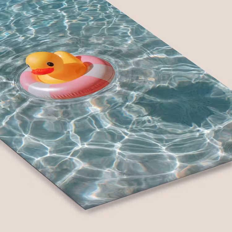 Badeend - Zwemband - Geel fotolijst zwart zonder passe partout klein -zsfeer6