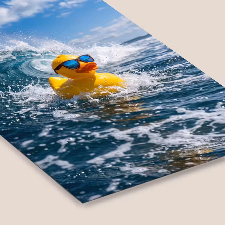 Badeend - Stoer - Golven fotolijst zwart zonder passe partout klein -zsfeer6