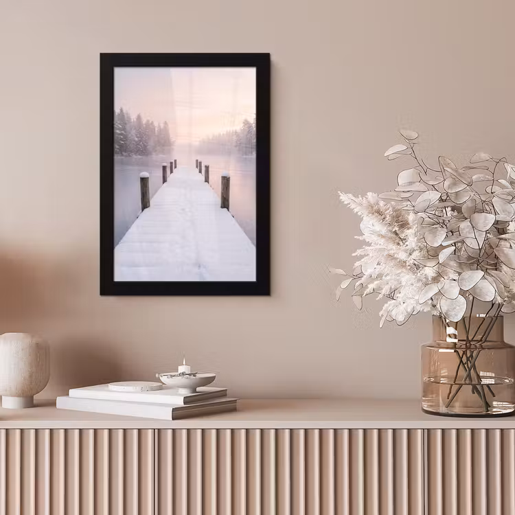 Steiger - Meer - Mist - Winter - Serene fotolijst zwart zonder passe partout klein -sfeer5