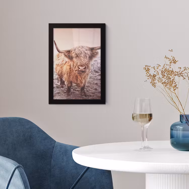 Schotse hooglanders - Licht - Lucht - Natuur fotolijst zwart zonder passe partout klein -sfeer4