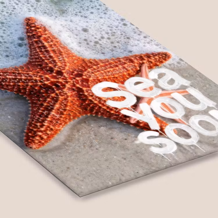 Sea you soon - Zeester - Zee fotolijst zwart zonder passe partout klein -zsfeer6