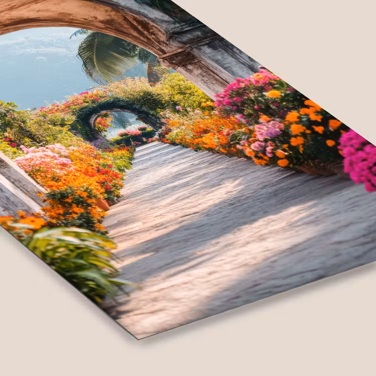 Doorkijk - Bloemen - Tropisch - Kleurrijk fotolijst zwart zonder passe partout klein -zsfeer6