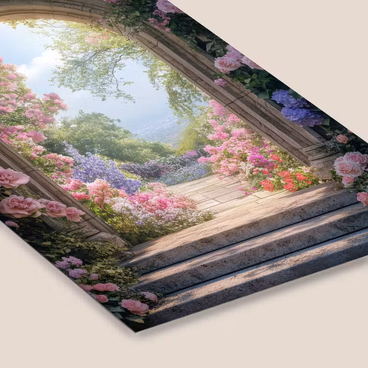 Doorkijk - Rozen - Vintage - Bloemen fotolijst zwart zonder passe partout klein -zsfeer6