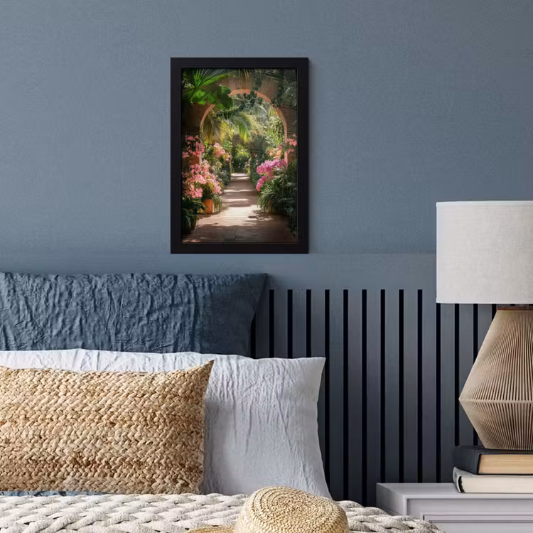 Doorkijk - Tropisch - Bloemen - Natuur fotolijst zwart zonder passe partout klein -sfeer3