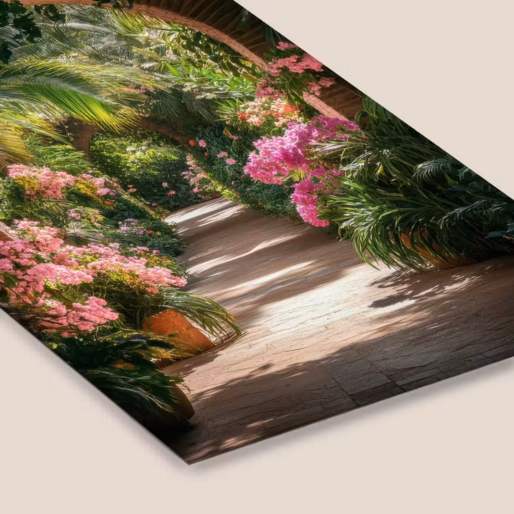 Doorkijk - Tropisch - Bloemen - Natuur fotolijst zwart zonder passe partout klein -zsfeer6