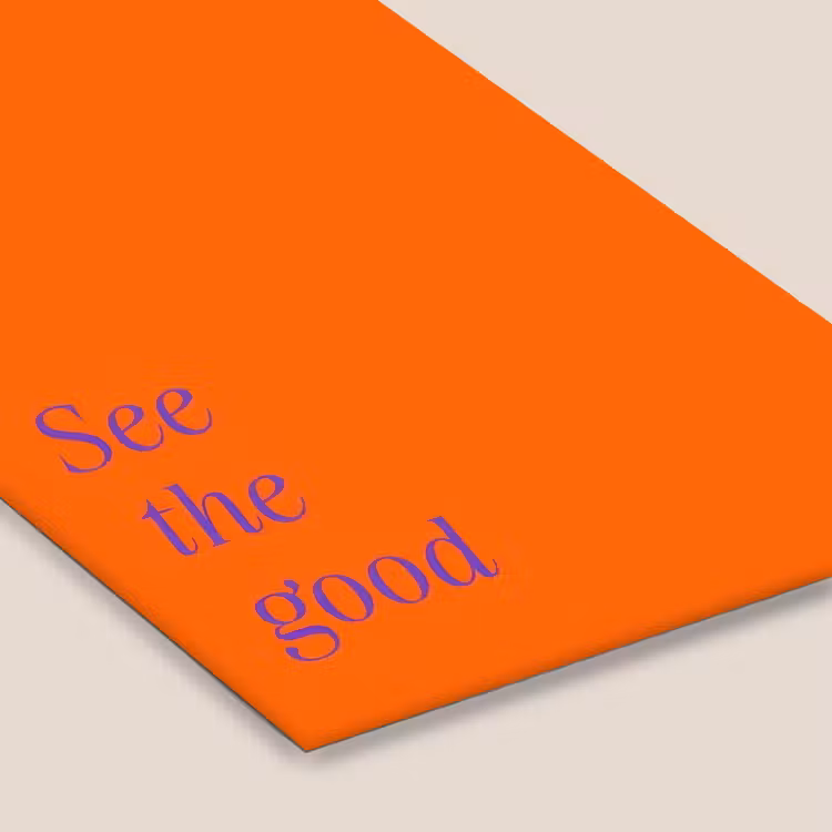 See te good - Paars - Oranje fotolijst zwart zonder passe partout klein -zsfeer6