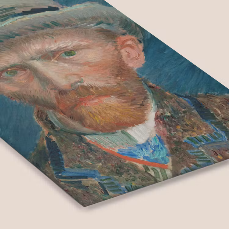 Zelfportret 1887 - Schilderij van Vincent van Gogh fotolijst zwart zonder passe partout klein -zsfeer6