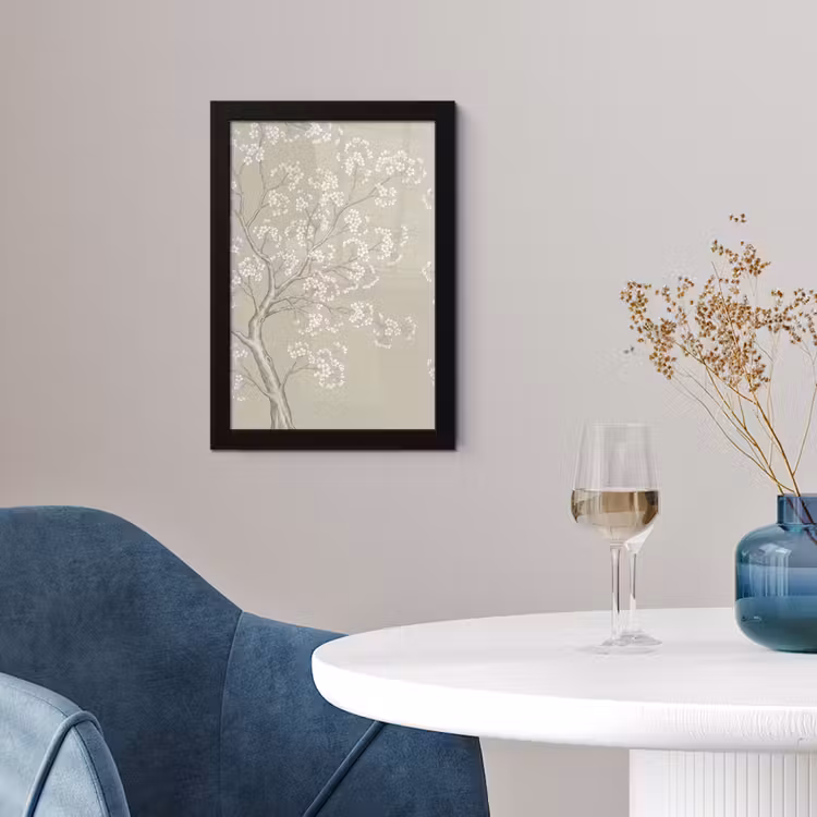 Sereen - Bloesem - Wit fotolijst zwart zonder passe partout klein -sfeer4