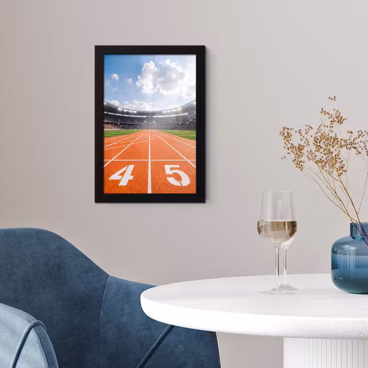 Sintelbaan - Stadion - Sport -Oranje fotolijst zwart zonder passe partout klein -sfeer4