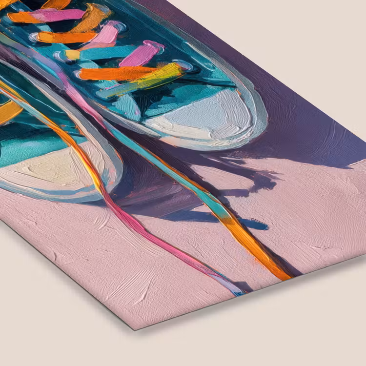 Sneakers - Veters - Kleurrijk - Schaduw fotolijst zwart zonder passe partout klein -zsfeer6