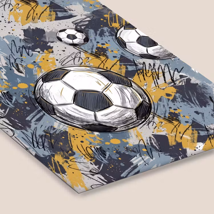Voetbal - Abstract - Sport - Kleurrijk fotolijst zwart zonder passe partout klein -zsfeer6