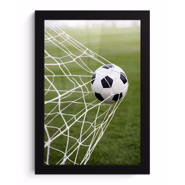 Voetbal - Goal - Net - Sport fotolijst zwart zonder passe partout klein -3d