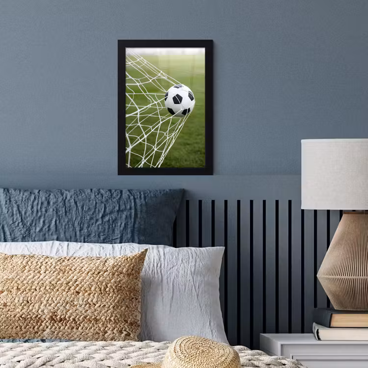 Voetbal - Goal - Net - Sport fotolijst zwart zonder passe partout klein -sfeer3