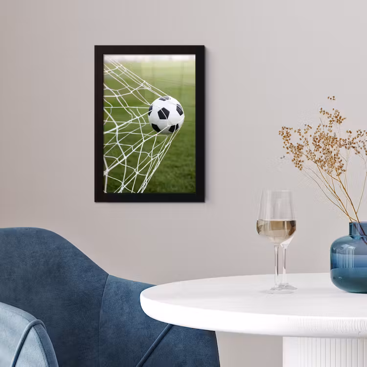 Voetbal - Goal - Net - Sport fotolijst zwart zonder passe partout klein -sfeer4