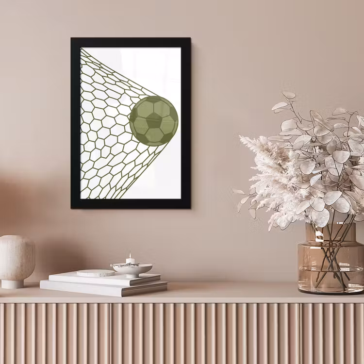 Voetbal - Goal - Sport - Groen fotolijst zwart zonder passe partout klein -sfeer5