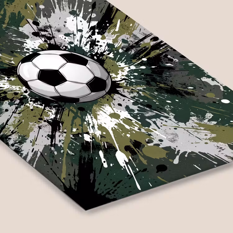 Voetbal - Verf - Spetters - Groen fotolijst zwart zonder passe partout klein -zsfeer6
