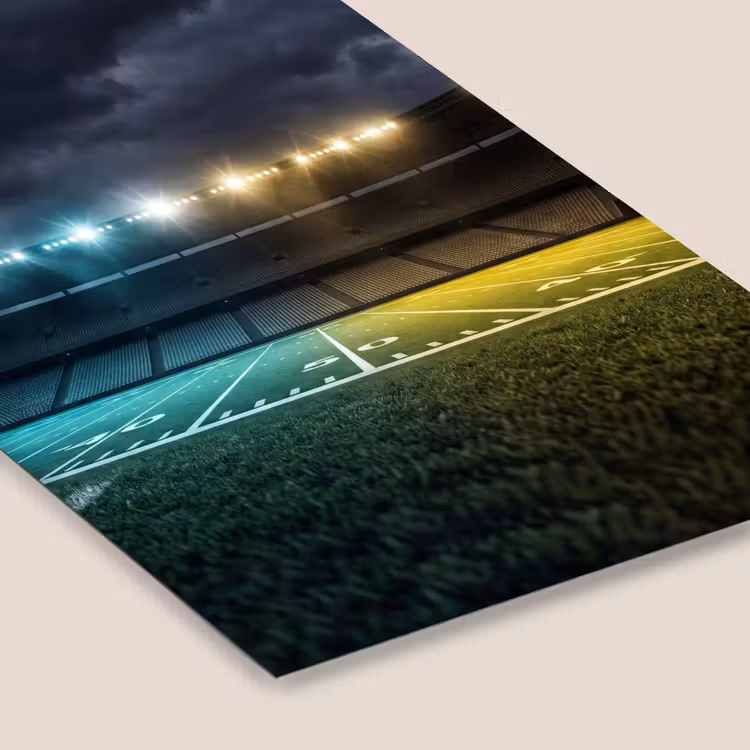 Voetbal - Stadion - Nacht - Modern fotolijst zwart zonder passe partout klein -zsfeer6