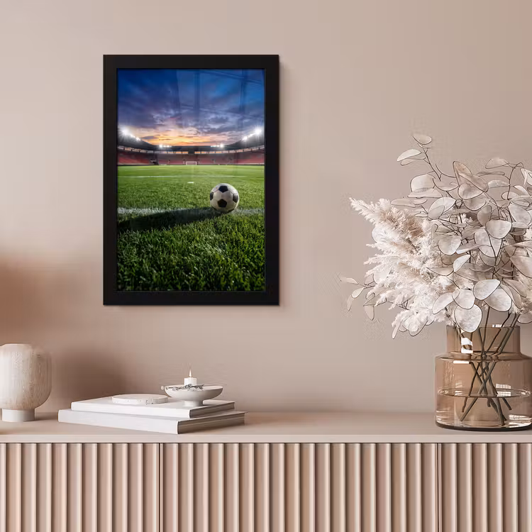 Voetbal - Stadion - Sport - Groen fotolijst zwart zonder passe partout klein -sfeer5