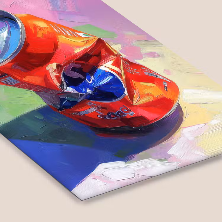 Frisdrank - Blik - Paars fotolijst zwart zonder passe partout klein -zsfeer6