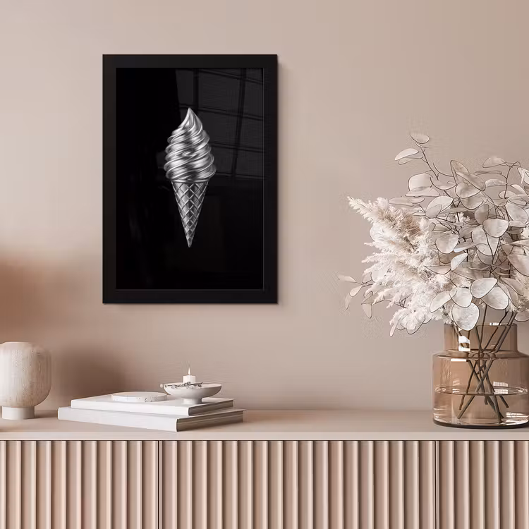 Softijs - Realistisch - Futuristisch fotolijst zwart zonder passe partout klein -sfeer5