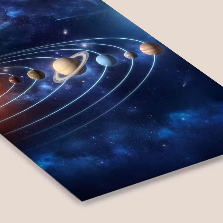 Ruimte - Zonnestelsel - Blauw fotolijst zwart zonder passe partout klein -zsfeer6