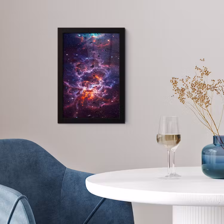 Space - Stars - Abstract - Colorful fotolijst zwart zonder passe partout klein -sfeer4